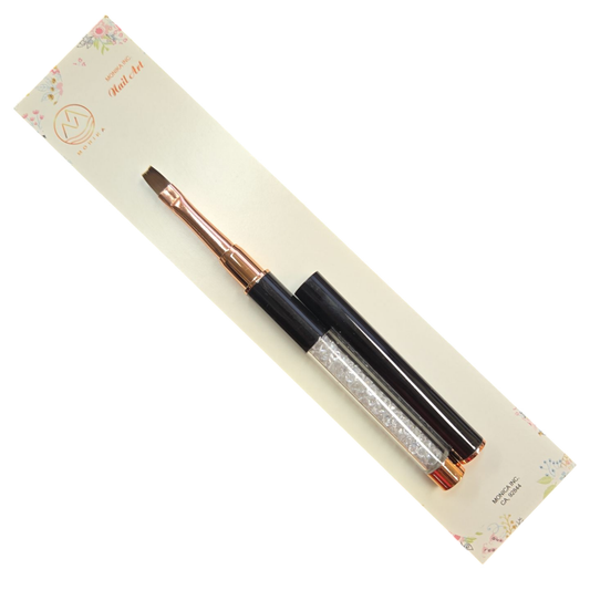 Monika Detail Nail Art Brush plastic Black handle Flat 8 mm