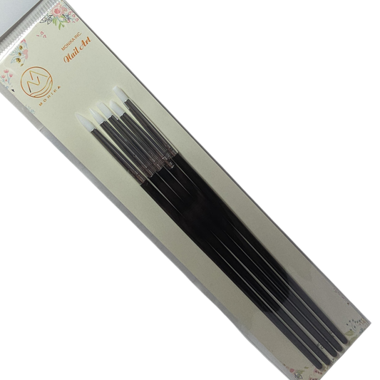 Monika Nail Art Brush Silicone Black Set 5 pcs