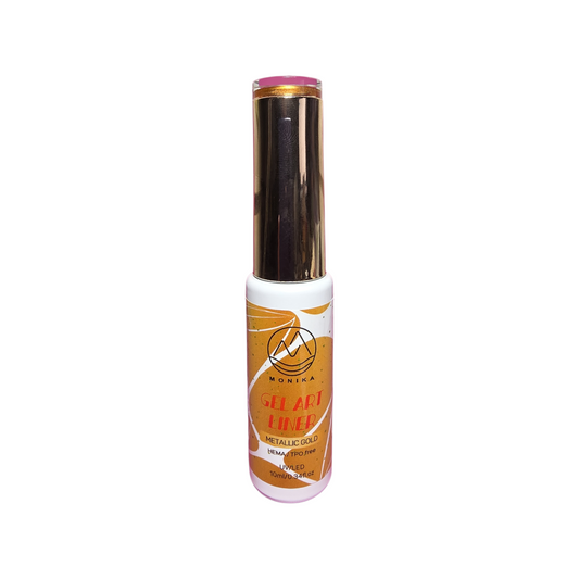 Monika Gel Metal Liner Gel Art Gel Golden 2 uv led 0.4 fl oz