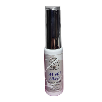 Monika Gel Metal Liner Gel Art Gel Silver uv led 0.4 fl oz