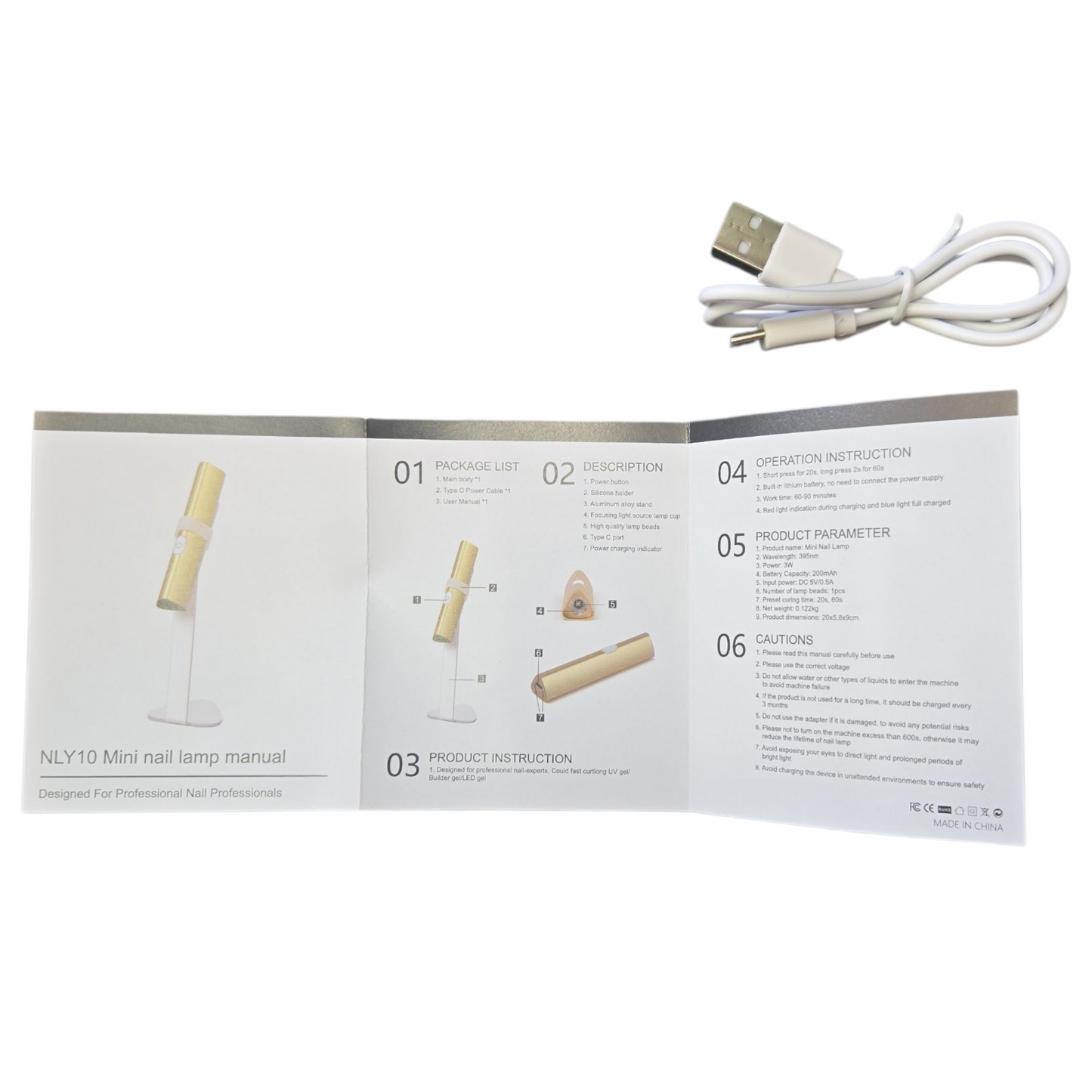 Monika Handle Nail lamp Cordless LED