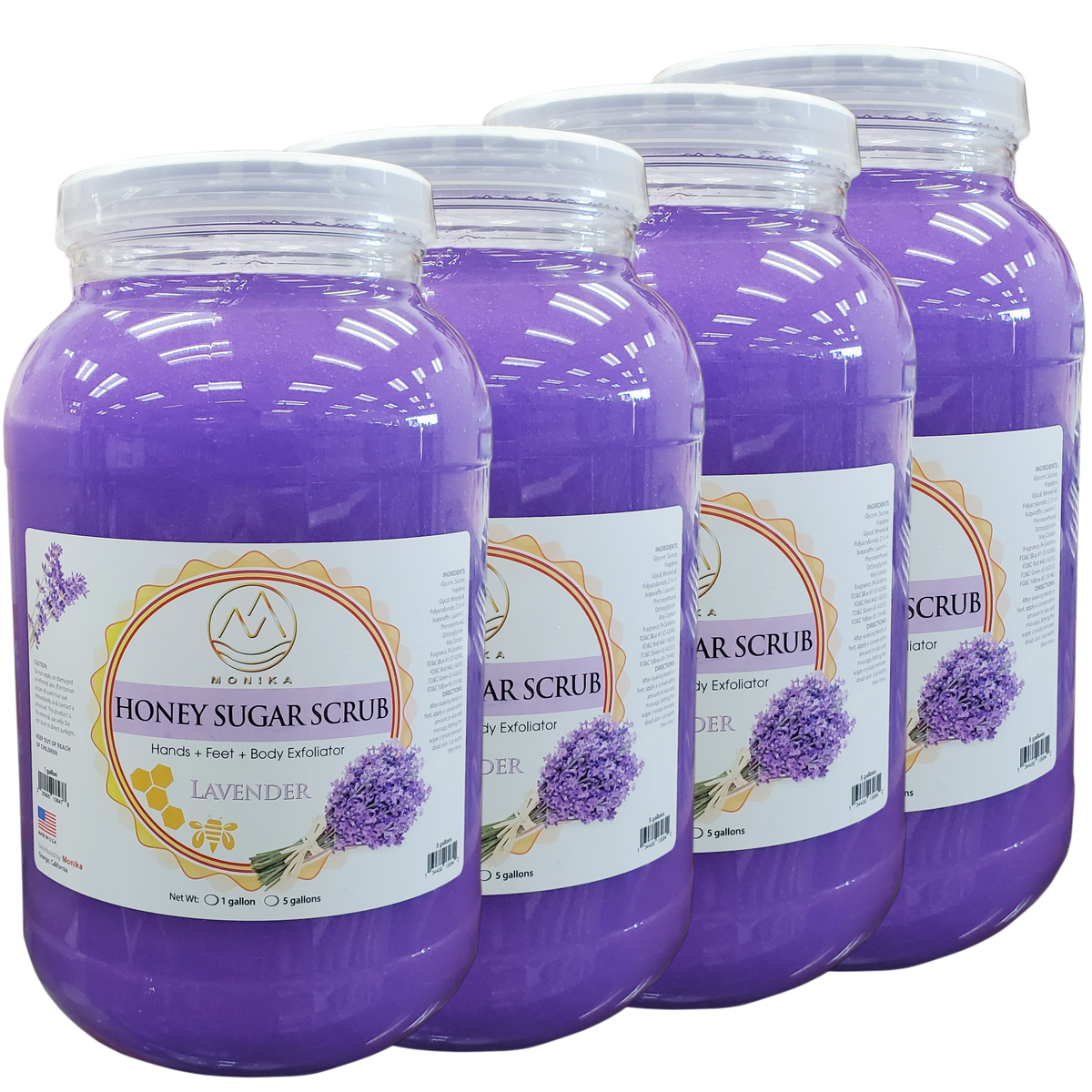 Monika Honey Sugar Scrub Lavender Case 4 Gallon