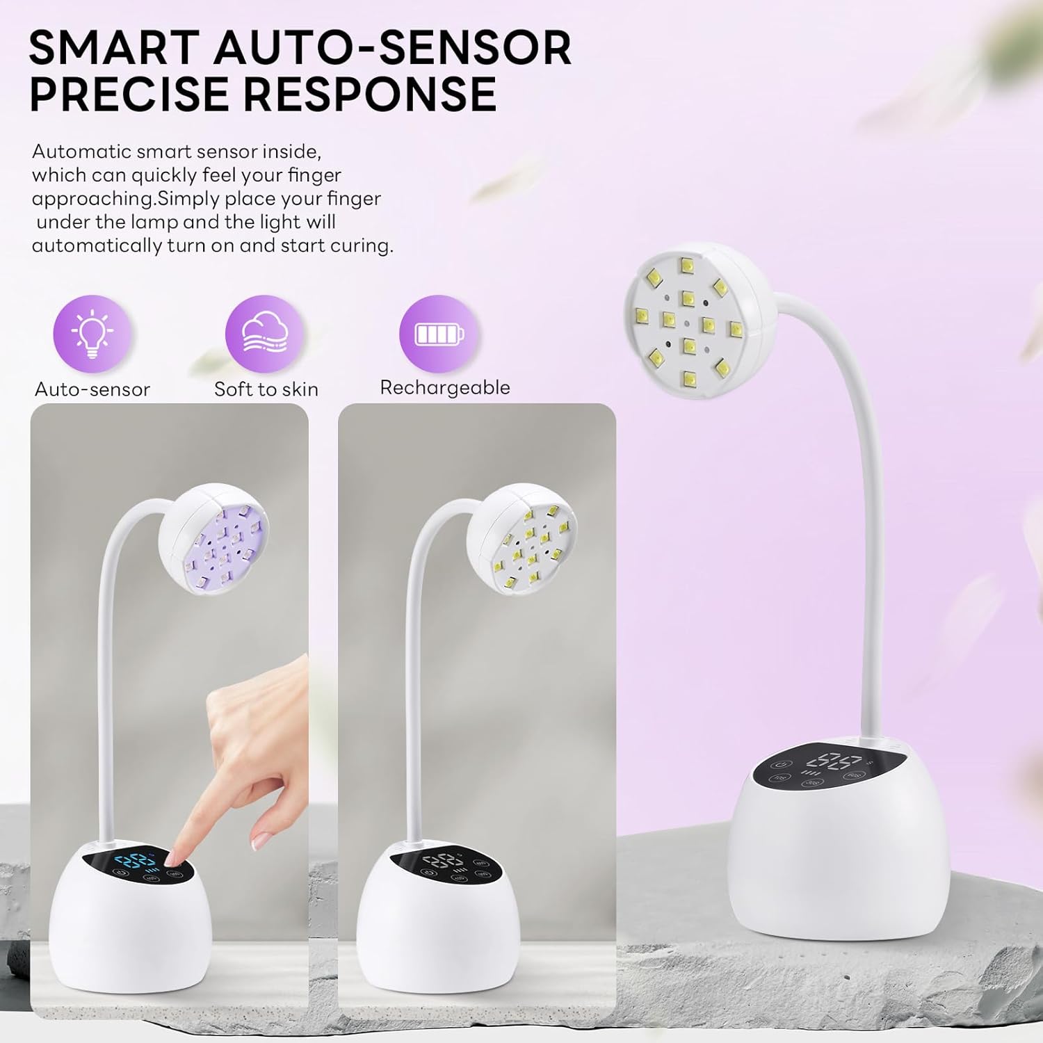 Monika LED UV Nail Lamp Cordless 12 led 36w Beauty Zone Nail Supply