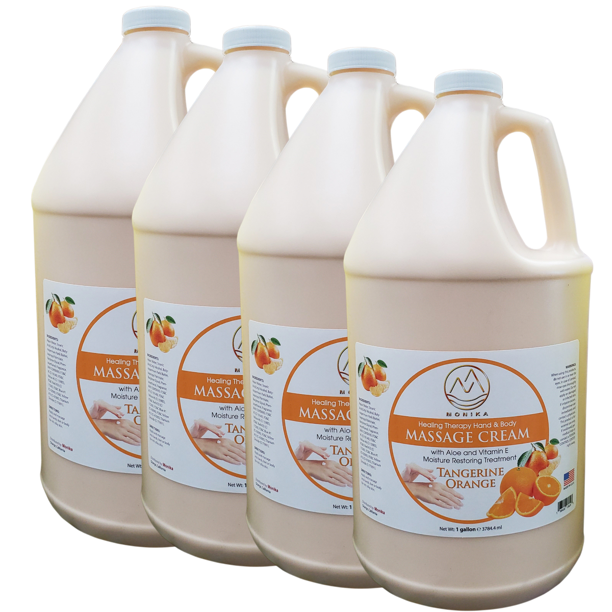 Monika Massage Lotion Orange Tangerine Case 4 Gallon