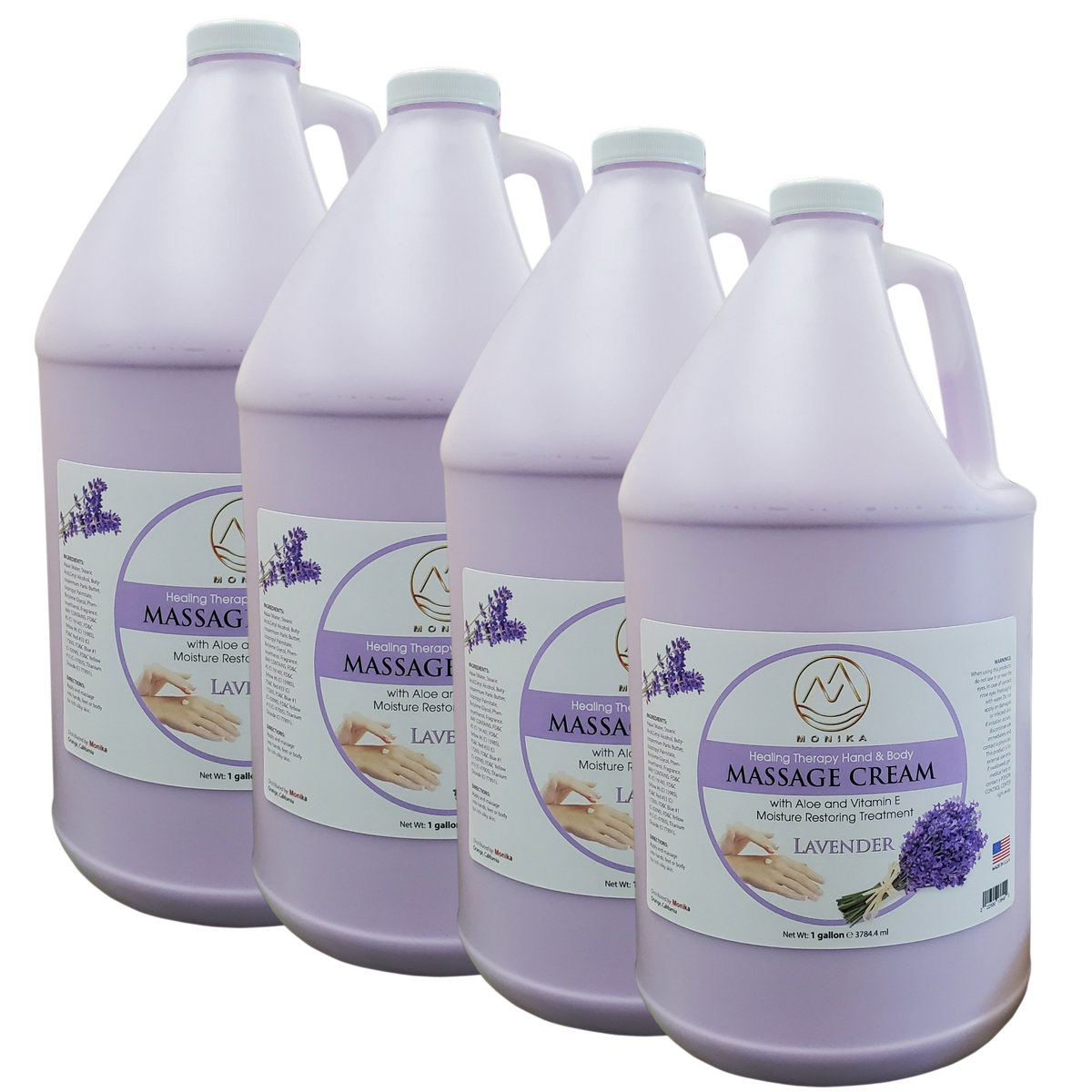 Monika Massage Lotion Lavender Case 4 Gallon