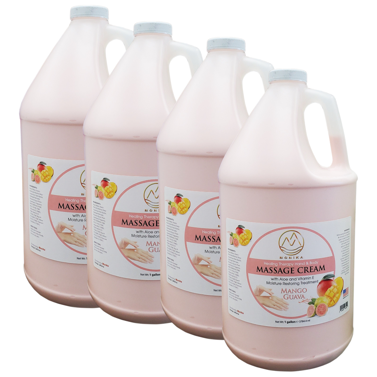 Monika Massage Lotion Mango Guava Case 4 Gallon