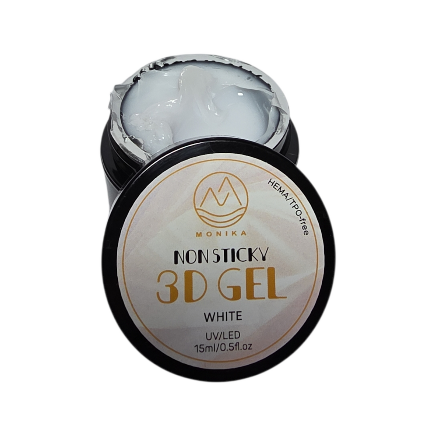 Monika Non Stick 3D Molding Gel UV/LED White 15 mL 0.5 fl oz