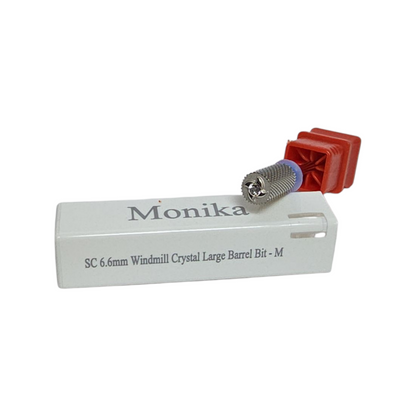 Monika Carbide Bits Windmill Crystal Large Barrel 6.6mm