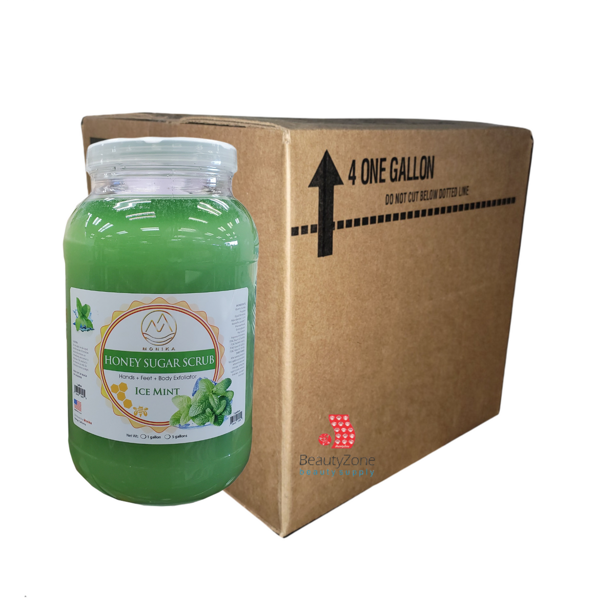Monika Honey Sugar Scrub Ice Mint Case 4 Gallon