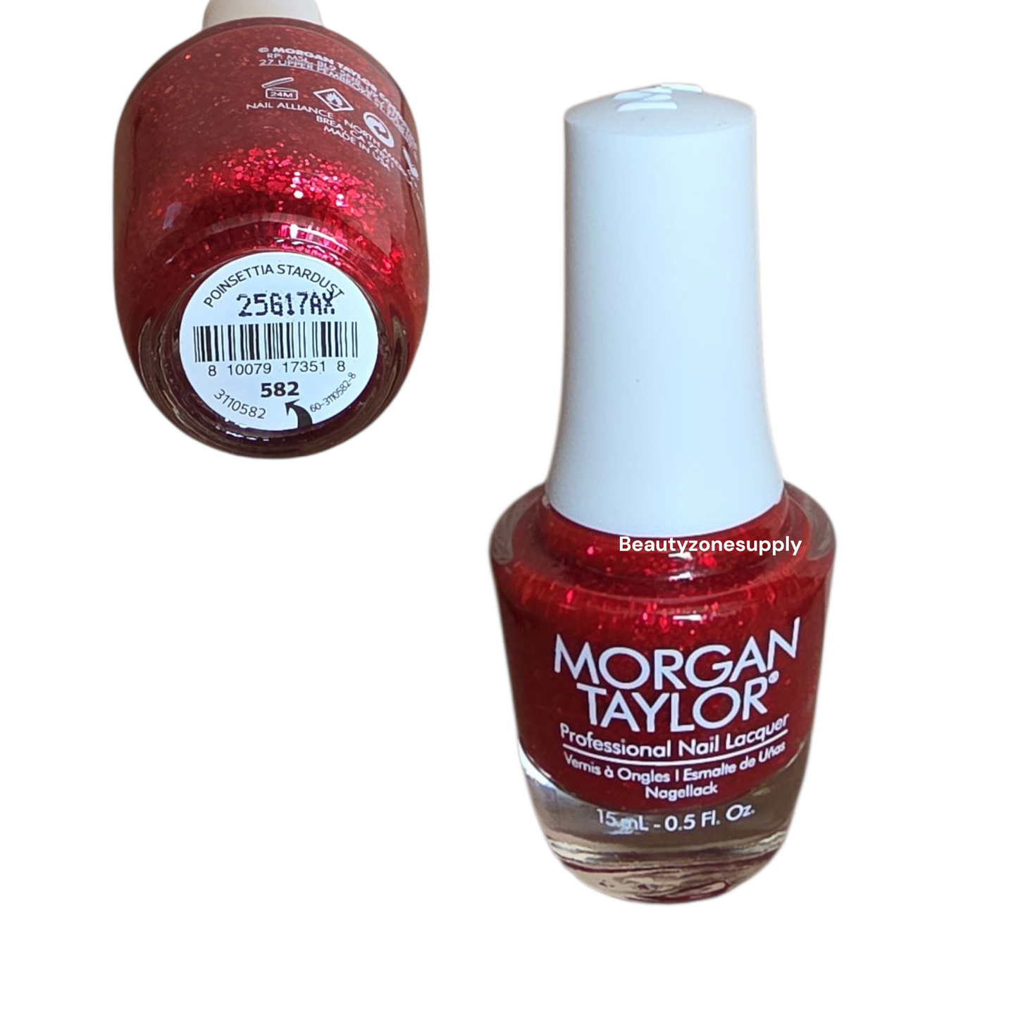 Morgan Taylor Lacquer Poinsettia Stardust #3110582