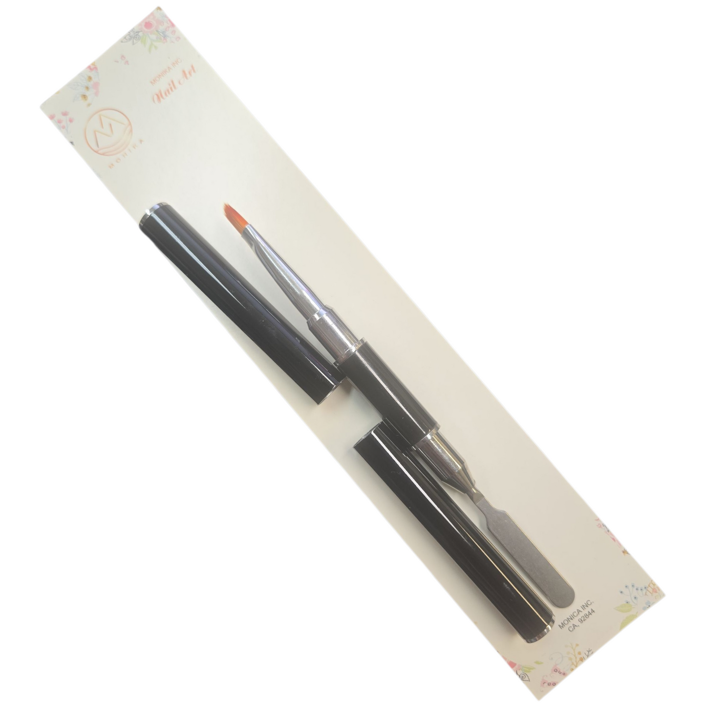 Nail Art Gel Brush & Spatula Duo – Assorted Color Handles