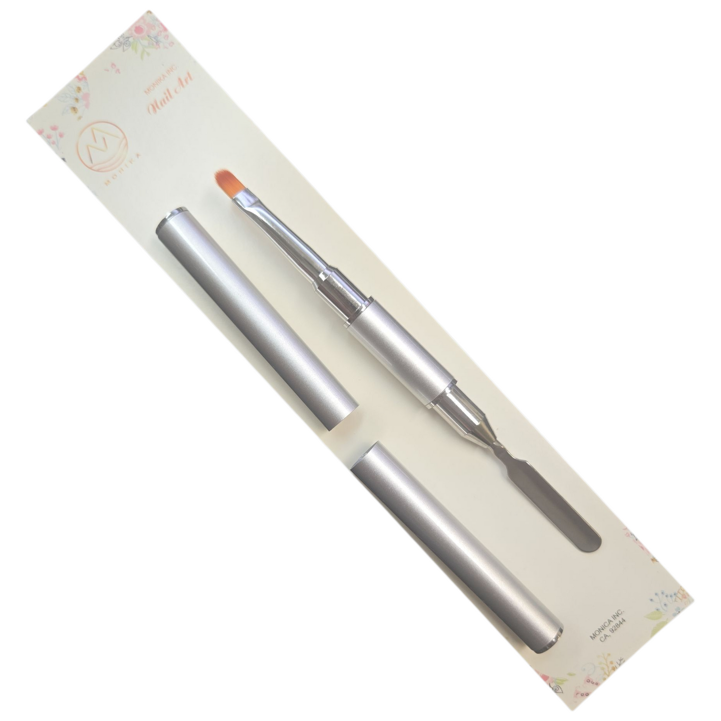 Nail Art Gel Brush & Spatula Duo – Assorted Color Handles