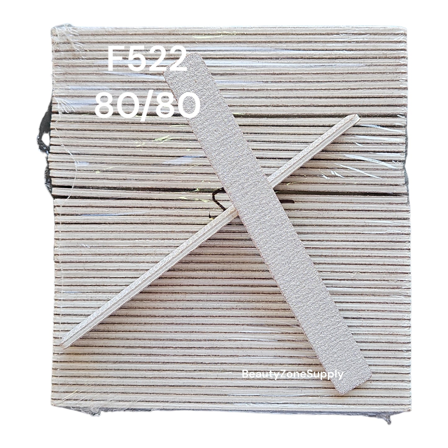 Nail File Square 7" 80/80 Zebra 50 pc #F522
