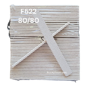 Nail File Square 7" 80/80 Zebra 50 pc #F522