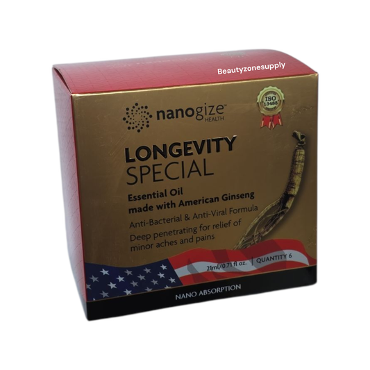 Nanogize Longevity Special Ginseng Essential Oil Dầu Sâm Box 6 bottle 20 ml