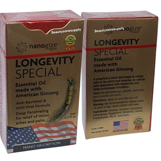 Nanogize Longevity Special Ginseng Essential Oil Dầu Sâm 20 ml
