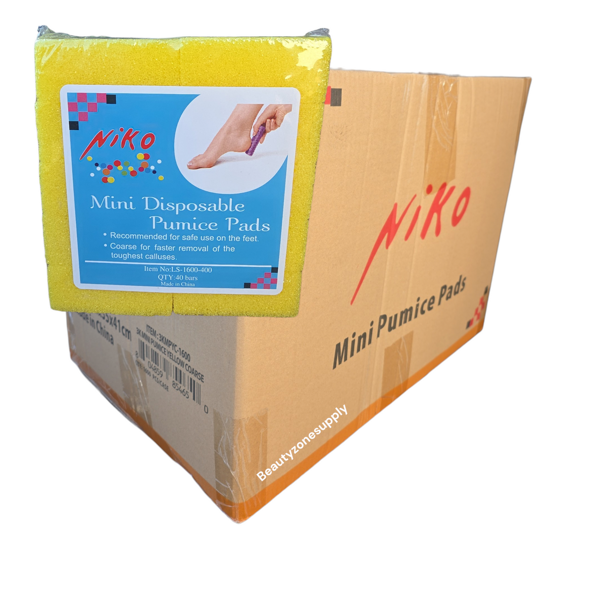Niko Mini Pumice Yellow Box Case 1600 pcs # 3KMPYC