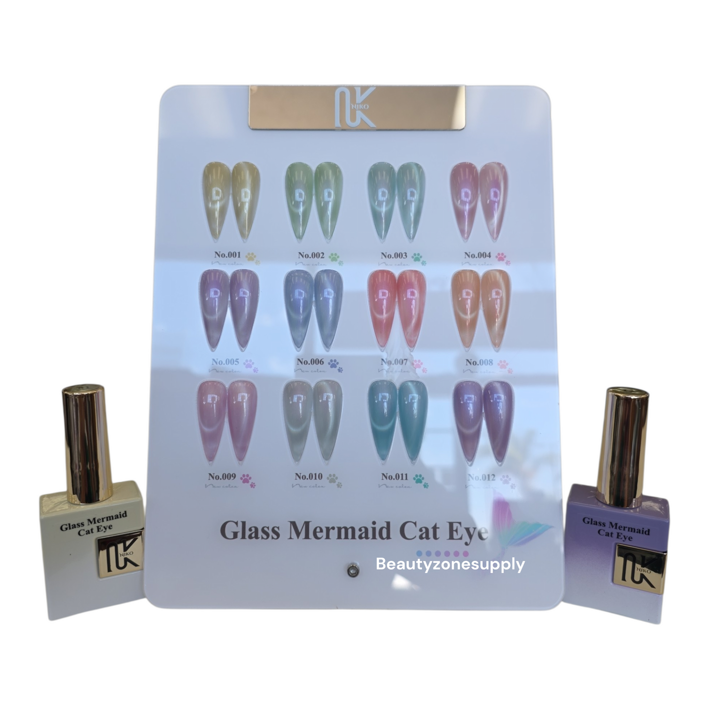 Niko Gel Color Glass Mermaid Cat eye Set 12 Colors