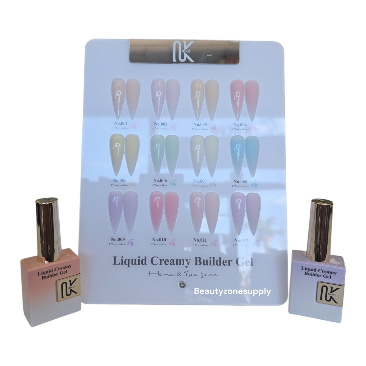 Niko Gel Color Liquid Creamy Builder Gel Set 12 Colors