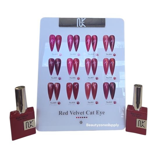 Niko Gel Color Red Velvet Cat Eye Set 12 Colors