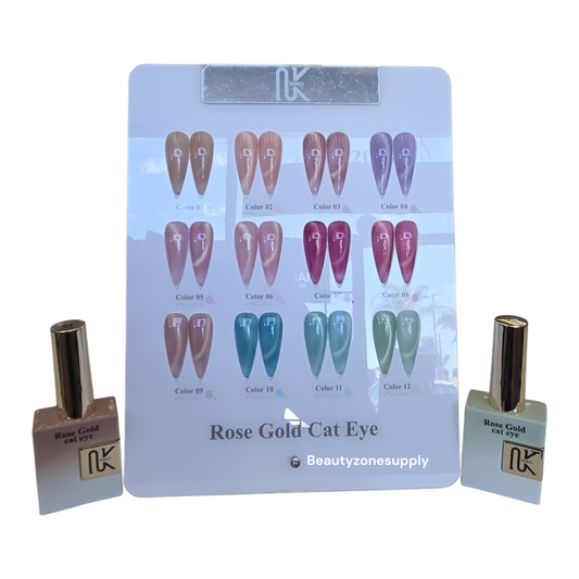 Niko Gel Color Rose Gold Cat eye Set 12 Colors