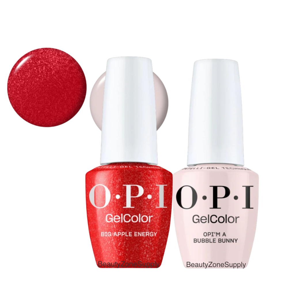 OPI GelColor Inteli-Gel Duo OPI'm a Bubble Bunny & Big Apple Energy Set 12 - BeautyzoneNailSupply