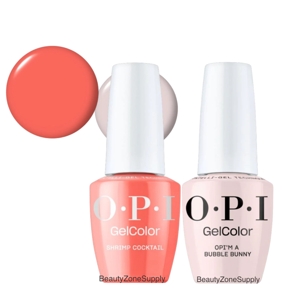 OPI GelColor Inteli-Gel Duo OPI'm a Bubble Bunny & Shrimp Cocktail Set 08 - BeautyzoneNailSupply