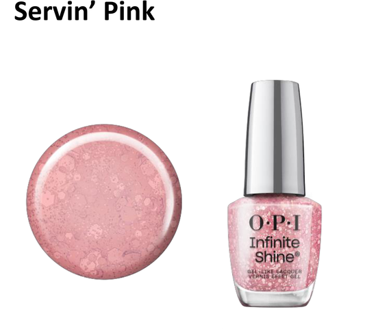 OPI Infinite Shine Servin’ Pink 0.5 oz ISL177