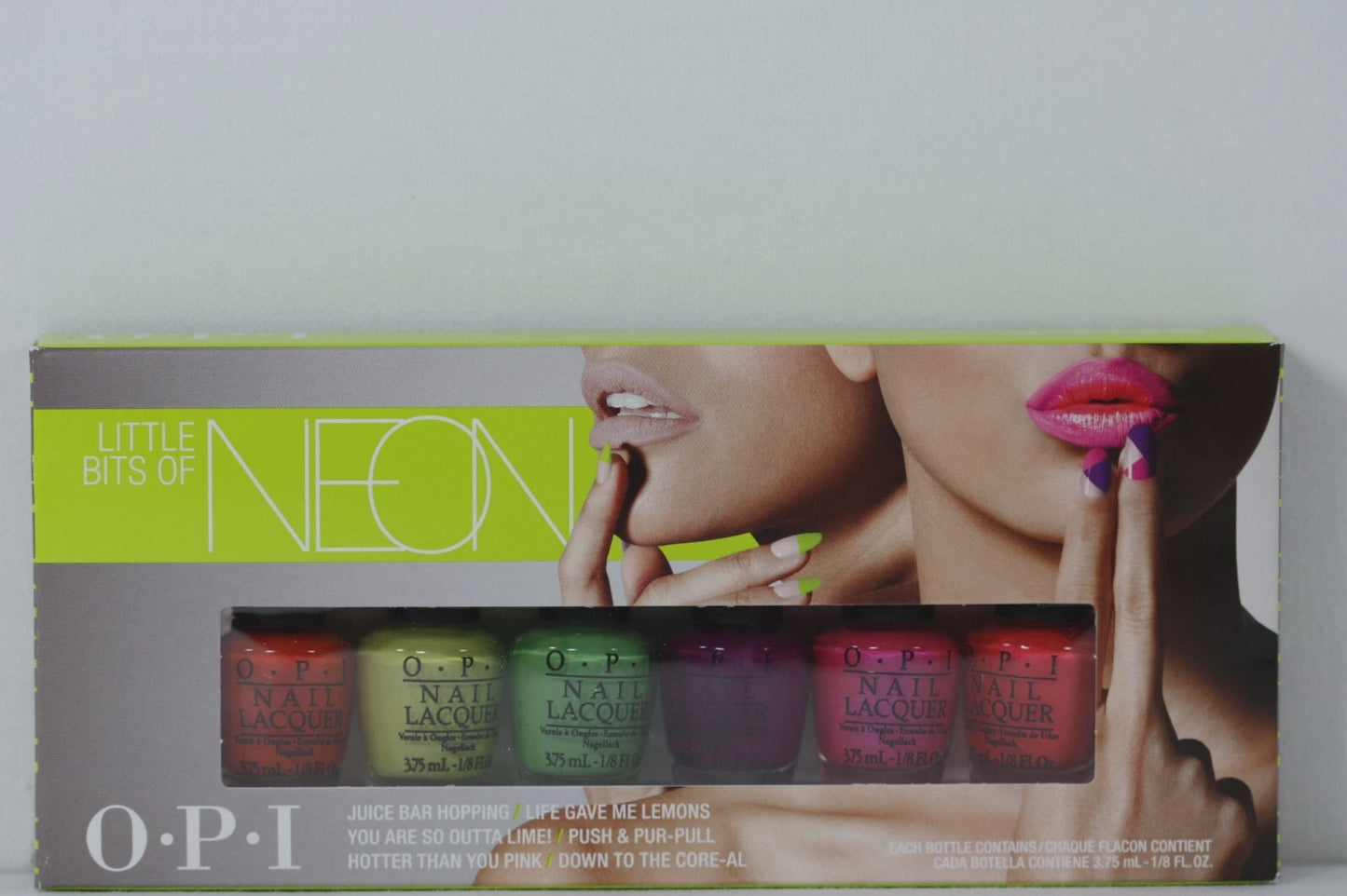 OPI Nail Lacquer 6 mini Nail Polish Little Bits of Neon