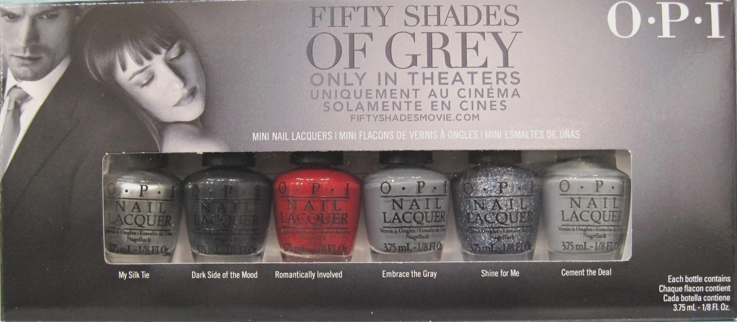 OPI Nail Lacquer Mini 50 Shades of Grey set 6 bottle