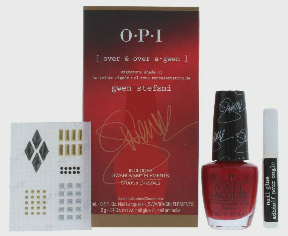 OPI Over & Over A-Gwen with Swarovski Elements Studs & Crystals Nail Polish Kit
