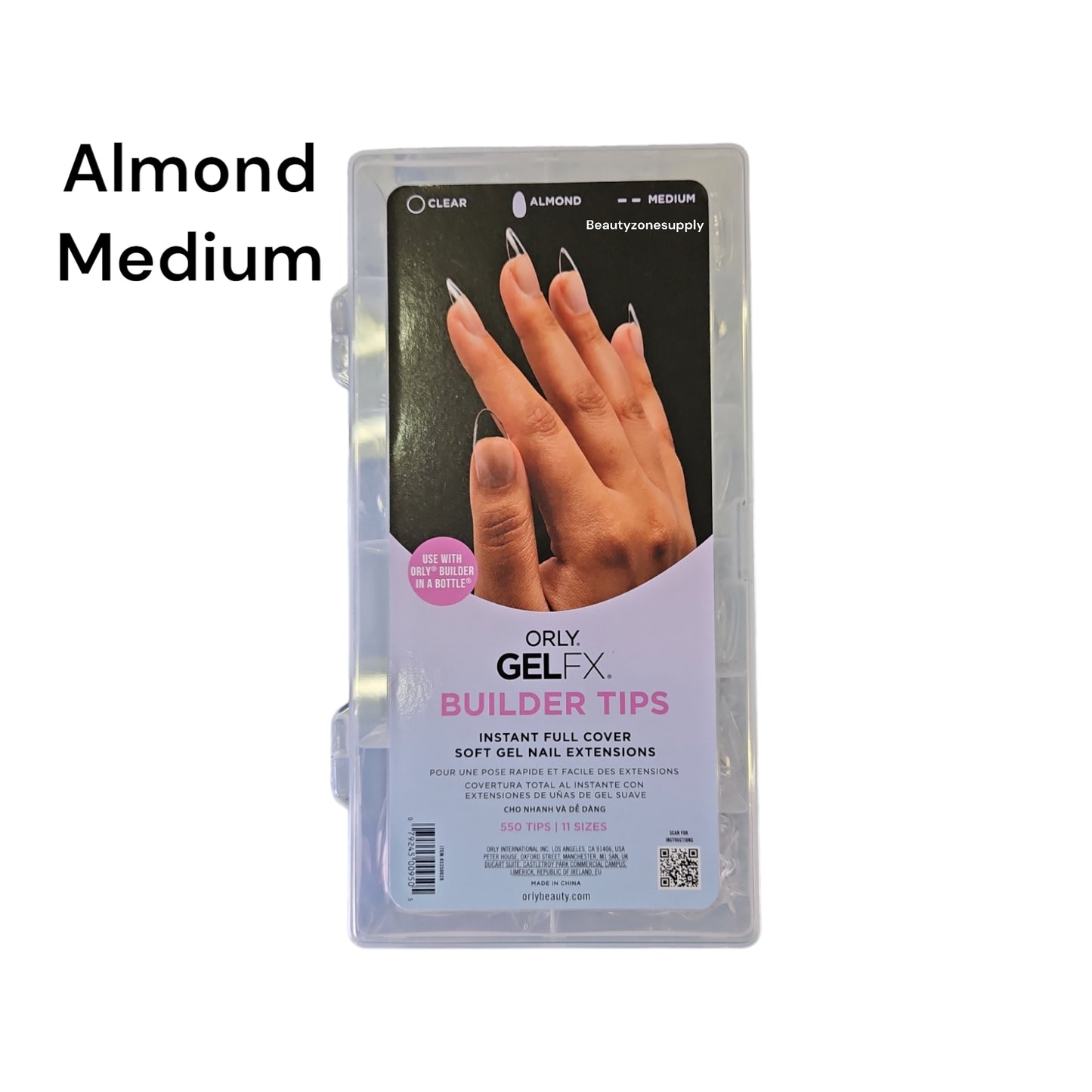 ORLY Gel Fx Builder Tips Medium Almond Soft Gel X 550 tips  #3350028