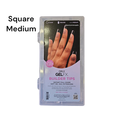 ORLY Gel Fx Builder Tips Medium Square Soft Gel X 550 tips  #3350030