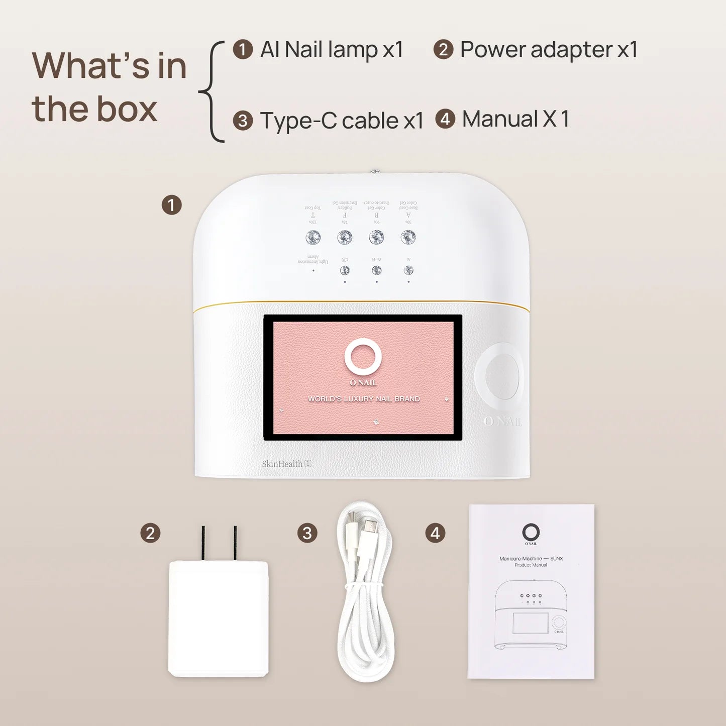 Onail Nail Lamp AI New Digital With Battery Included