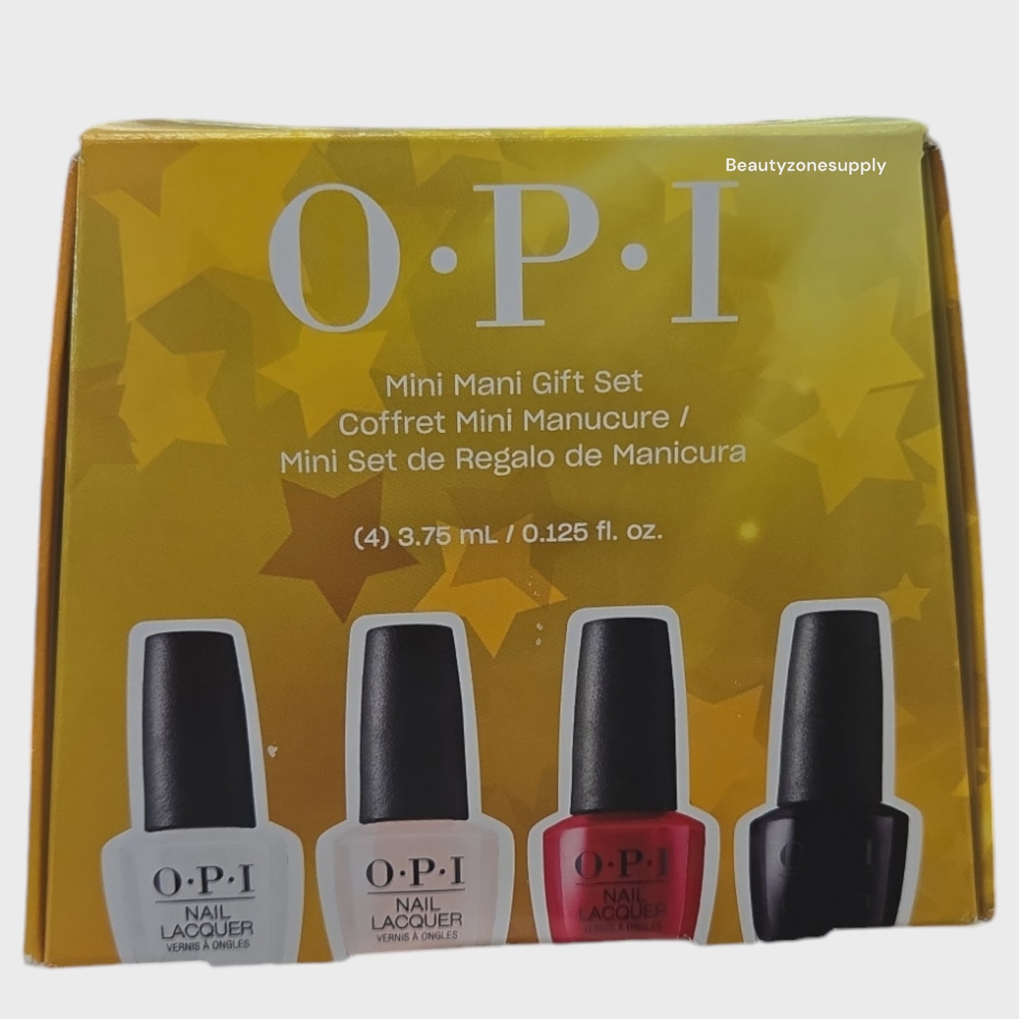 Opi Mini 4 pack "Bubble Bath- Alpine Snow -Big Apple Red -Lincoln Park after Dark #HRR26