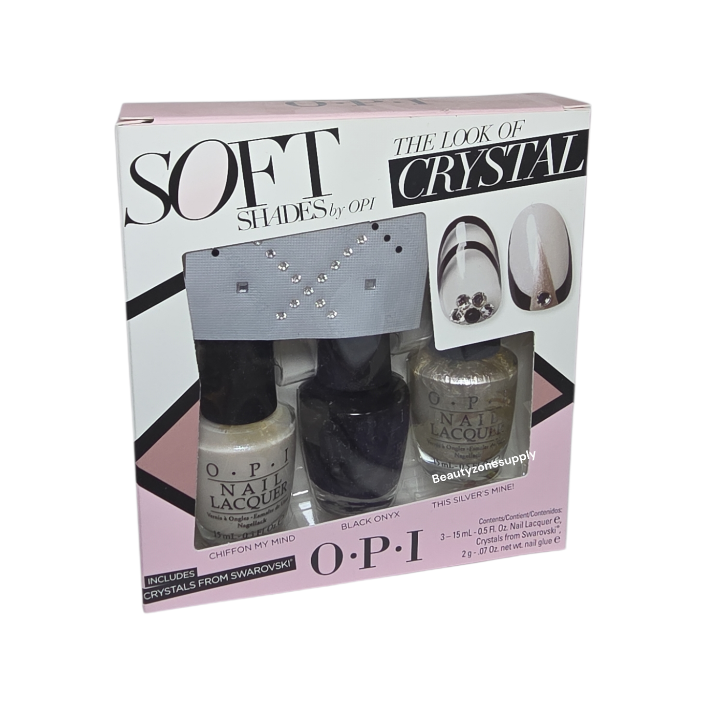 Opi Nail Lacquer Soft Shades Crystal set 3 bottles