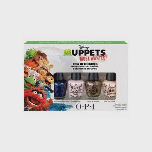 Opi nail lacquer mini Disney Muppets Most Wanted 4 bottles