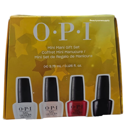 Opi Mini 4 pack "Bubble Bath- Alpine Snow -Big Apple Red -Lincoln Park after Dark #HRR26