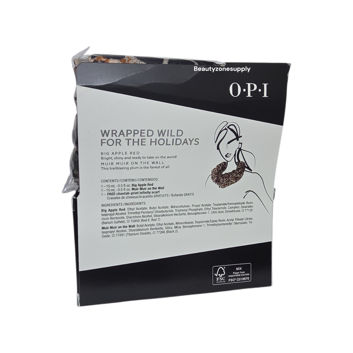 Opi Nail Lacquer Wrapped Wild For The Holidays set HRF37