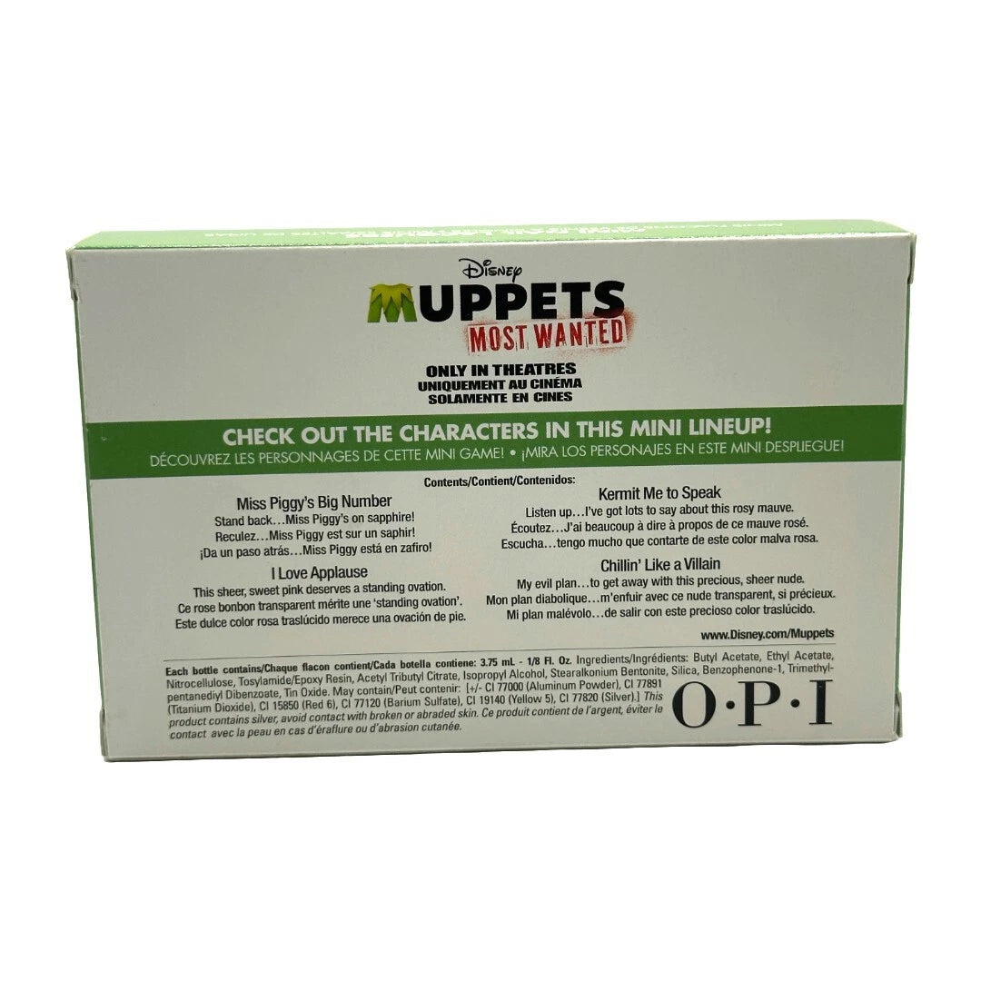 Opi nail lacquer mini Disney Muppets Most Wanted 4 bottles