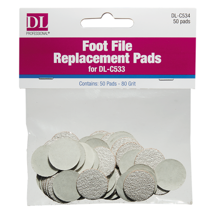 Pedi Foot File Replacement Pads 80 Grit - 50 pk. DL-C534
