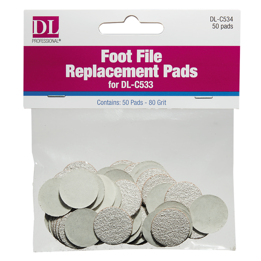Pedi Foot File Replacement Pads 80 Grit - 50 pk. DL-C534