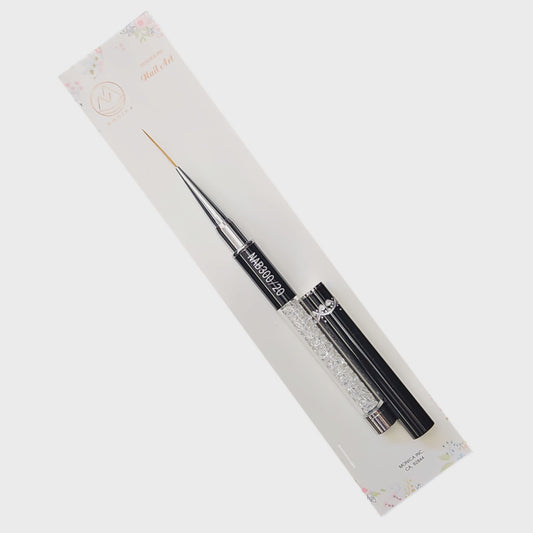 Petal Detail Art Brush 20 mm Black Diamond Handle NAB300