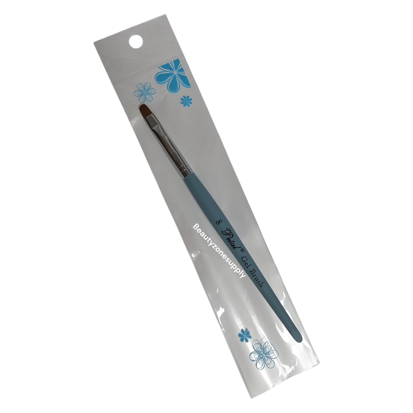 Petal gel brush blue handle size 8