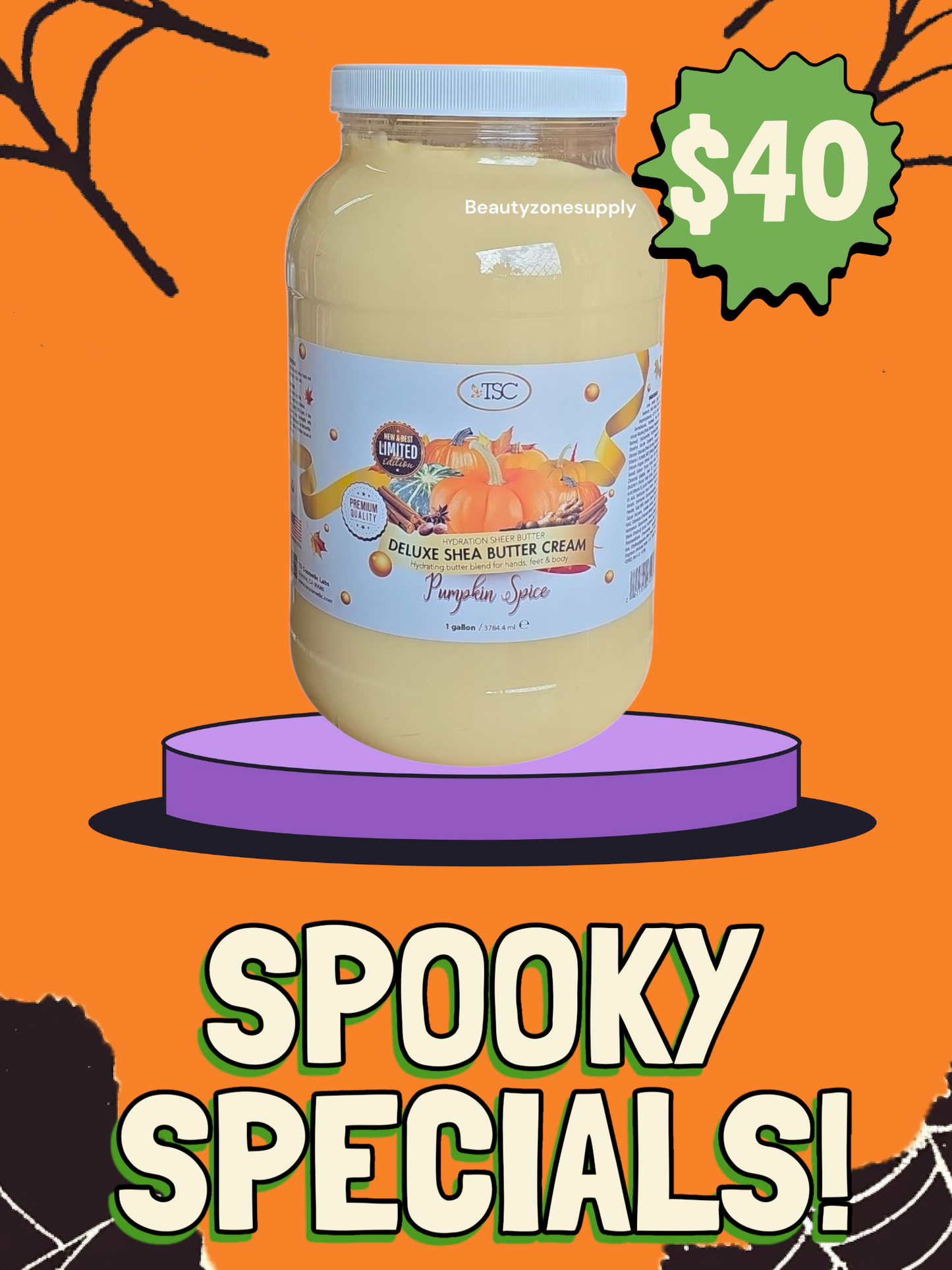 Pumpkin Spice Deluxe Shea Butter Cream Lotion Gallon