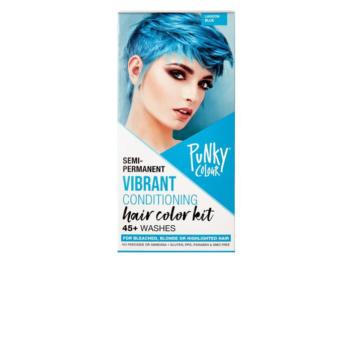 Punky Colour Semi-Permanent Hair Color Kit Lagoon Blue #91046