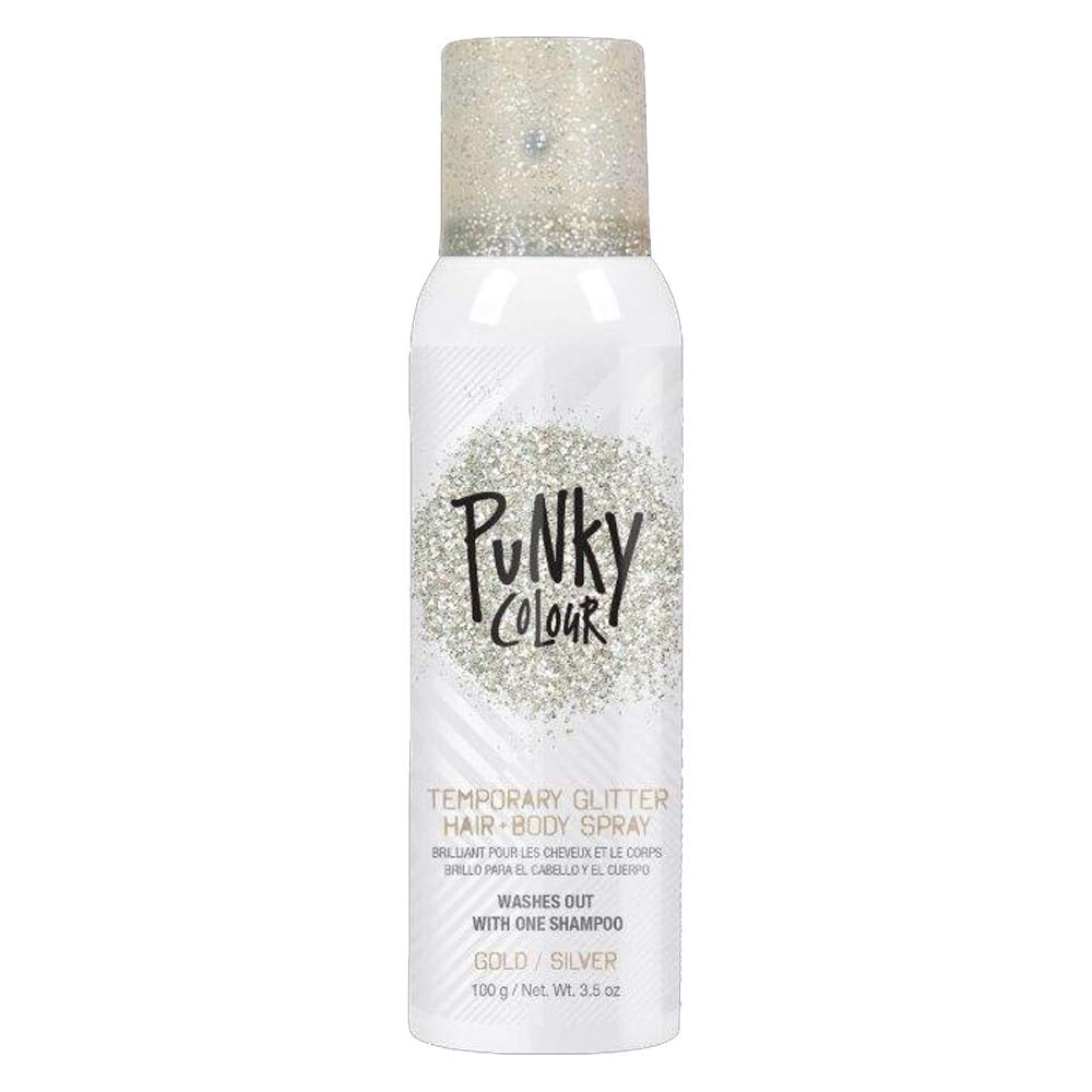Punky Temporary Hair Color and Body Spray Punky Gold and Silver #97535W