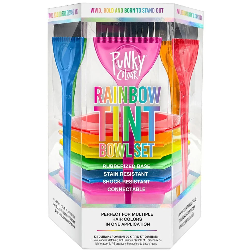 Punky Colour Rainbow Brush & Bowl Set 12 pc #37820