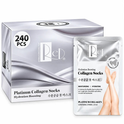 Red Platinum Collagen Socks Hydration Boosting 1 pair