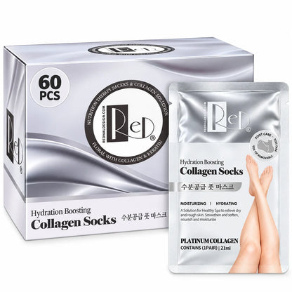 Red Platinum Collagen Socks Hydration Boosting 1 pair